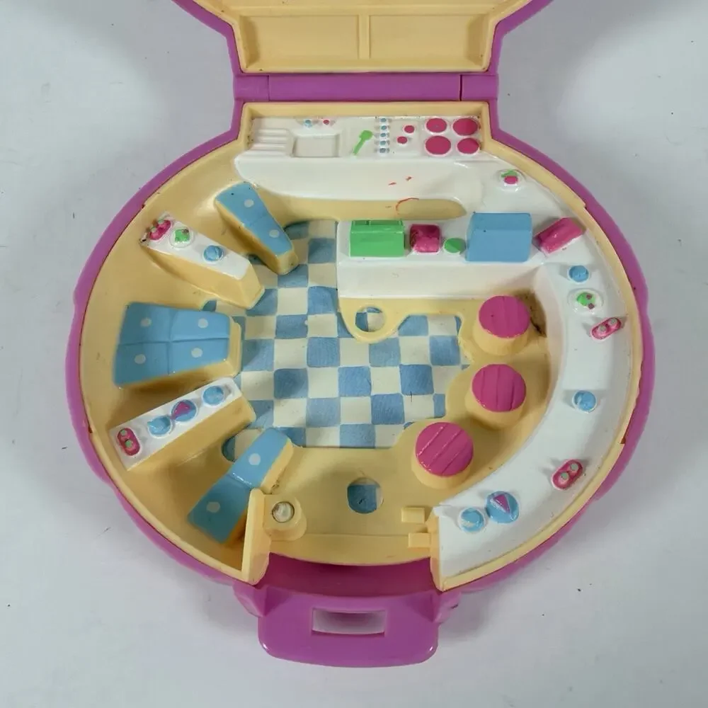 2 Vtg 1989 Polly Pocket Polly’s Cafe Bluebird + Figures - Issues Incomplete Read